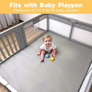 48" ×48" Padded Baby Play Mat for Floor, 1.2" Thick Memory Foam Mat with Machine Washable Cover, Soft Tummy Time Crawling Playmat with Non-Slip Bottom, Fits 50" x50" Playpens by TinyTreasures Baby Boutique