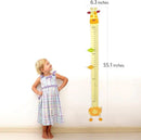 Wood and Fabric Wall Growth Chart, Height Measurement, Scale, Ruler for Kids (Giraffe) by CozyNest Decor