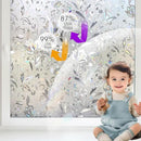 HIDBEA Window Privacy Film, 3D Stained Glass Static Cling - Sun Blocking Anti-UV Heat Control, Reusable Decorative Film for Home/Office Doors, Rainbow Tulip Design (29.5 in x 78.7 in) by CozyNest Decor