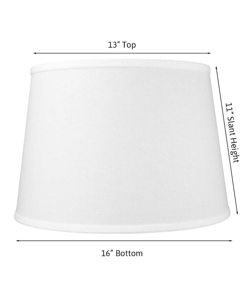 16"W x 11"H White Floor Lampshade