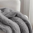 Bedsure GentleSoft Fuzzy Sherpa Faux Fur Twin Blanket Grey Cozy Gifts for Women Men, Soft Fleece Plush Warm Minky Thick Blanket Twin Size for Bed, Couch, Dorm Essentials Grey Room Decor Gifts, 60x80 by CozyNest Decor