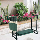 Foldable Garden Kneeler and Seat Heavy Duty Gardening Bench Soft Cushion Seat with Tool Pouch and Kneeling Pad by GreenHaven Gardens