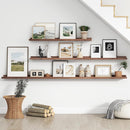 Floating Picture Ledge Shelves for Wall Set of 4, 72 Inch Wall Shelves with Lip Long Large Nursery Book Shelf for Toys Storage Kids Bookshelf Wall Mounted Living Room Bedroom Decor Frames by TinyTreasures Baby Boutique
