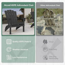 Set of 4 Folding HDPE Adirondack Chairs - Heavy-Duty Weather-Resistant Patio Chairs with Wide Armrests & Ergonomic High Back, Fire Pit Seating for Backyard, Garden, Porch (Black) by GreenHaven Gardens