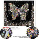 Damanse Butterfly Tapestry Wall Hanging Cute,Boho Wall Tapestry for Bedroom Aesthetic,Flower Living Room Decor for Teen Girls (Black, 49.20" x 59.10") by CozyNest Decor
