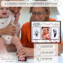 Inkless Hand and Footprint Kit, Baby Keepsake Plaque & Baby Shower Gifts - Ideal as Mom To Be Gift, Nursery Picture Frames, Clean Touch Hand and Footprint Kit (Style 1 - Design 2) by TinyTreasures Baby Boutique