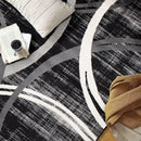 Rugshop Modern Wavy Circles Design Area Rug 7'10" x 10'2" Black by TinyTreasures Baby Boutique