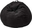 Hobestluk 3.5FT Bean Bag Chair Adult Bean Bag Chair Large Bean Bag Chair with Filler Included Teardrop Bean Bag with Removable Cover for Bedroom Living Room - (Large, Black) by CozyNest Decor