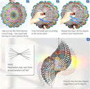 Wind Spinners Outdoor Mandala Lucky Star,Laser Cut Metal Kinetic Art Wind Spinner Gift for Christmas,12In Stainless Steel Hanging Yard&Garden 3D Wind Sculpture Decorations Indoor Spinners by CozyNest Decor