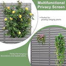 Casaphoria Metal Raised Garden Bed with Trellis and Wheels, 47"x47"x16" Planter Box for Climbing Plants, Vegetables & Vines, Features Drainage Holes and Privacy Screen (Grey-Louvered) by GreenHaven Gardens