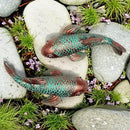 Garden Statues,Koi Fish Decor,Set of 2 Antique Koi Fish Garden Statue,Fish Sculpture Garden for Outdoors,Patio Decor,Backyard and Home Kitchen Decoration,Gardening Gifts for Mom Women Grandma by GreenHaven Gardens