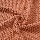 Joydeco Chunky Cable Knit Throw Blanket, Lightweight 100% Cotton Soft Cozy Throw Twin Blanket for Couch Bed and Sofa, Rustic Breathable Farmhouse Blanket Gift for Women Men(Burnt Orange, 60"x80") by CozyNest Decor
