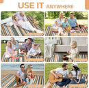 Picnic Blankets Outdoor Extra Large - 80"x80" Waterproof Beach Blanket, Machine Washable 3-Layer Foldable Park Mat with Sandproof Backing for Grass, Hiking, Travel, Concerts, Indoor (Orange) by TinyTreasures Baby Boutique