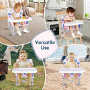 Portable Baby Booster Seat with Tray, Toddler Booster seat for Dining, Camping, Travel, Baby Beach Chair 6 Months to 3 Years Old Indoor Outdoor Use CH2408 by TinyTreasures Baby Boutique