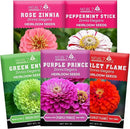 NatureZ Edge Zinnia Seeds for 2025 Planting Outdoors, Over 650 Flower Seeds, 5g, Non GMO Made in USA, Bulk Semillas De Flores para Sembrar, Variety Mix, Easy to Grow Zinnia Seed Mix by GreenHaven Gardens