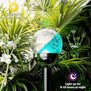 GIGALUMI Solar Outdoor, Cracked Glass Ball Solar Garden Lights, Color Changing Lights Outdoor,Garden LED for Path, Patio, Yard, 6 Pack Pathway by CozyNest Decor