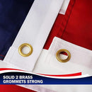 Homissor American Flag 2.5x4 US Flags USA Outdoor Heavy Duty United State Flag Embroidered Stars Made for All Weather High Wind Sewn Stripes With Brass Grommets for Outside by GreenHaven Gardens
