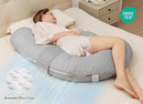 Momcozy Pregnancy Pillows, Original F Shaped, with Air Layer Cover, Grey by TinyTreasures Baby Boutique