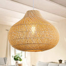 Rattan Pendant Lights, Large Wicker Chandelier Hand-Woven Boho Pendant Light Rattan Basket Hanging Light for Dining Room Kitchen Island Living Room by GreenHaven Gardens