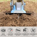BILT HARD Tiller Cultivator 16 inch, 13.5 Amp 6 Steel Tines Tillers for Gardening Foldable, Electric Garden Rototiller with Adjustable Wheels by GreenHaven Gardens
