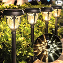 LeiDrail Solar Lights Outdoor Pathway, 6 Pack LED Glass Metal Solar Garden Lights with 2 Modes, Garden Decor for Yard Patio Landscape Walkway by CozyNest Decor