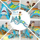 Pikler Triangle Set, Climbing Toys for Toddlers 1-3 Inside with Cushion,9 in 1 Toddler Climbing Toys Indoor, Montessori Foldable Wooden Pikler Triangle Set for Kids 1-3，Gift for Boys and Girls by TinyTreasures Baby Boutique
