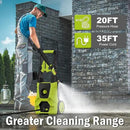 Pressure Washer, 5000PSI Max 3.6GPM with Foam Cannon 35FT Power Cord 4 Nozzles for Cars, Green by GreenHaven Gardens