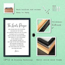 LuZhiQiang The Lords Prayer Wall Decor 16"×11" Our Father Prayer Bible Verse Sign Wood Framed Wall Hanging Art (Black) by CozyNest Decor