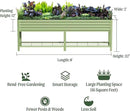 Elevated Raised Garden Bed-V Series, 2' x 8' Garden Beds with Legs & Storage Rack for Patio Porch, 1400 Lbs Weight Capacity, Outdoor Planter Boxes for Gardening Herbs Vegetables Flowers, Pearl White by GreenHaven Gardens