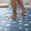 Loartee Coral Velvet Area Rug - 1" Thick Memory Foam Baby Play Mat, Washable Toddler Carpet, Home Decor for Living Room, Nursery, Kids Bedroom, Starry Blue, 4'11"x6'7" by TinyTreasures Baby Boutique