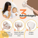 Trueocity Extra Soft Toddler Toothbrush, Toddler Toothbrushes 1-2 2-4, Toothhugger High Efficient 3 Sides Baby Toothbrush 12 Months and Up, Infant Training Brush, 10,000 Ultra-Soft bristles (Apricot) by TinyTreasures Baby Boutique
