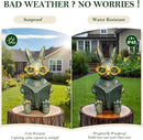 Solar Garden Decor, Adorable Rabbit Statue with Solar-Powered Glasses, Outdoor Decoration Lights for Patio, Yard & Balcony, for Kids, Mom & Grandma by CozyNest Decor
