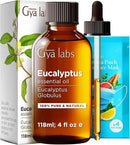Gya Labs Eucalyptus Essential Oil for Diffuser - Huge 4 Fl Oz - 100% Pure Natural Eucalyptus Oil for Skin, Humidifier, Aromatherapy & Candle Making Scent by CozyNest Decor