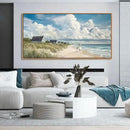 HGUAOA Coastal Canvas Wall Art - Large Landscape Wall Art for Living Room - Ocean and Beach Painting - Blue Artwork for Bedroom Decor - Above Bed Wall Pictures -Beach Theme Print Art by CozyNest Decor