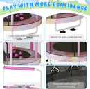 LAMERGE 55" 7-in-1 Round Trampoline for Kids Boys & Girls Ages 1-8, Indoor & Outdoor Trampoline for Fun, Adjustable Height Handrail ＆ Enclosed Safety Net ＆ Durable Designs for Toddlers Children by TinyTreasures Baby Boutique