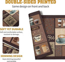 Coffee Theme Placemats Set of 4 Farmhouse Style Brown Linen Fabric Table Mat 12x18 Inch Washable Heat Resistant Non-Slip Place Mats for Home Party Kitchen Dining Decor by CozyNest Decor