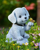 Solar Garden Statue Decor,Animal Solar Lights Outdoor Waterproof,Solar Garden Decorative Lawn Patio, Balcony, Yard Ornament Unique Housewarming Gifts (Dog Butterfly) by CozyNest Decor