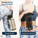 AQUAFIT 64 oz Water Bottle with Time Marker - 2in1 Straw & Chug Lid - BPA Free Big Water Bottle with Straw - Gym Water Bottle with Strap - Water Jug (64 Ounces, Gray) by CozyNest Decor