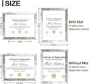 Vittanly 8.5x11 Picture Frames Set of 9, Shatter Resistant Plexiglass, Display 6x8 Pictures with Mat or 8.5x11 without Mat, Photo Frames for Wall or Tabletop, Engineered Wood, Distressed White by CozyNest Decor