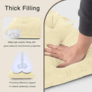 OVOV Chair Cushions for Dining Chairs Set of 6 Tufted Indoor Chair Pads with Ties Soft Square Seat Cushions for Kitchen Chairs 15.5"x15.5",White by CozyNest Decor