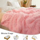 XeGe Luxury Faux Fur Blanket, Pink Soft Big Fluffy Throw, Shaggy Plush Decorative Cute Girls Furry Bed Throw, Fuzzy Blanket for Couch Bedroom Living Room, Pink, 60x90 by CozyNest Decor
