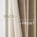 MIULEE 100% Blackout Linen Textured Curtains for Bedroom Solid Thermal Insulated Copper Brown Grommet Room Darkening Curtains & Drapes Luxury Decor for Living Room Nursery 52 x 45 Inch (2 Panels) by TinyTreasures Baby Boutique