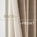 MIULEE 100% Blackout Linen Textured Curtains for Bedroom Solid Thermal Insulated Copper Brown Grommet Room Darkening Curtains & Drapes Luxury Decor for Living Room Nursery 52 x 108 Inch (2 Panels) by TinyTreasures Baby Boutique