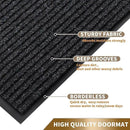 Yimobra Front Door Mat Outdoor Indoor Entrance, 100% Waterproof All-Season All Weather Doormat, Welcome Matt Outside Entry, Non Slip, Low Profile, Heavy Duty Patio Porch Floor Mats,47 x 24,Black Grey by CozyNest Decor