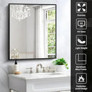 Black Bathroom Mirror for Wall, 30x36 Inch Rectangle With Metal Frame, Modern Vanity for Bathroom Living Room, Entryway Hangs Horizontal or Vertical by CozyNest Decor