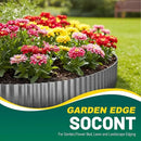 Corrugated Metal Garden Edging, 6"×40Ft Durable Landscape Border for Garden, Lawn, Flower Beds and Paver Edging (Gun Silver) by GreenHaven Gardens