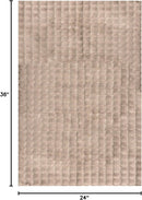 nuLOOM Jeni Checkered 2x3 Machine Washable Accent Rug for Living Room Bedroom Dining Room Entryway Kitchen, Taupe by CozyNest Decor