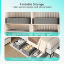3PCS Under Bed Storage Bins with Metal Frame, Linen Fabric Frame Storage Box Clothes Organizer Bins, Underbed Container with Clear Window (Dark Grey, 23.6 x 13 x 6IN) by CozyNest Decor