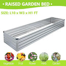 MGNO 2pcs 10x3x1FT Galvanized Raised Garden Bed-Outdoor Planter Box for Vegetables-Metal Garden Bed,Rectangle Planting Box for Herb,Flower by GreenHaven Gardens