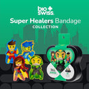 BioSwiss Bandages, Super Healers Superhero Shaped Self Adhesive Bandage, Latex Free Sterile Wound Care, Fun First Aid Kit Supplies for Kids and Adults, 50 Count by TinyTreasures Baby Boutique